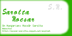 sarolta mocsar business card