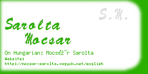 sarolta mocsar business card